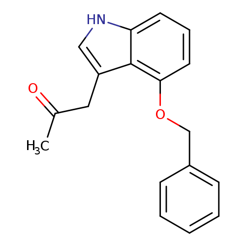 CC(=O)Cc1c[nH]c2c1c(ccc2)OCc1ccccc1