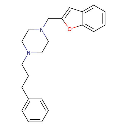 c1ccc(cc1)CCCN1CCN(CC1)Cc1cc2c(o1)cccc2