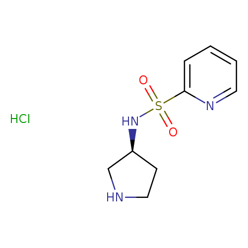 O=S(=O)(c1ccccn1)N[C@@H]1CNCC1.Cl