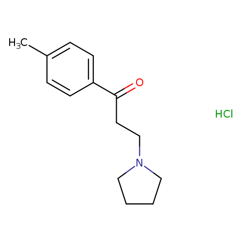 O=C(c1ccc(cc1)C)CCN1CCCC1.Cl