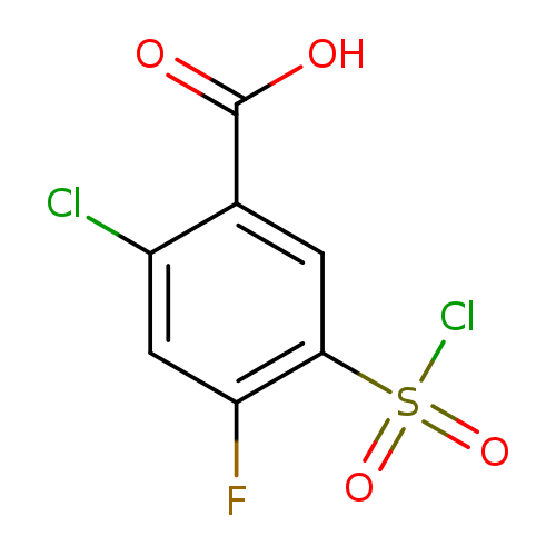OC(=O)c1cc(c(cc1Cl)F)S(=O)(=O)Cl