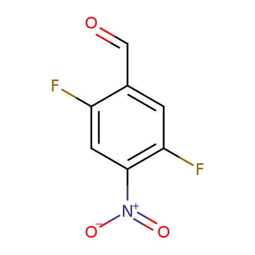 O=Cc1cc(F)c(cc1F)[N+](=O)[O-]