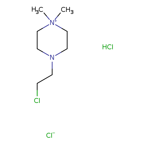 ClCCN1CC[N+](CC1)(C)C.Cl.[Cl-]