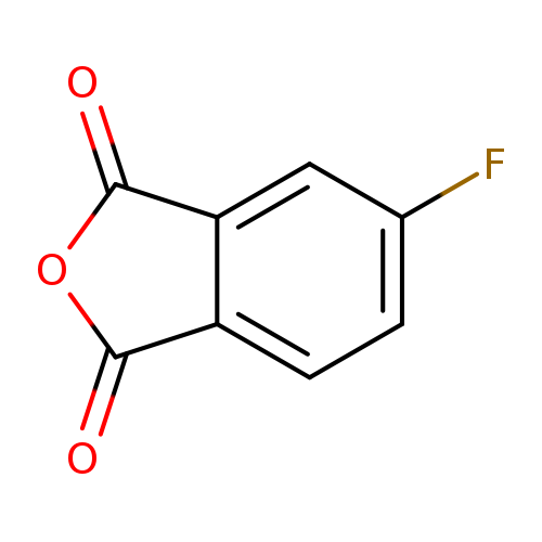 Fc1ccc2c(c1)C(=O)OC2=O