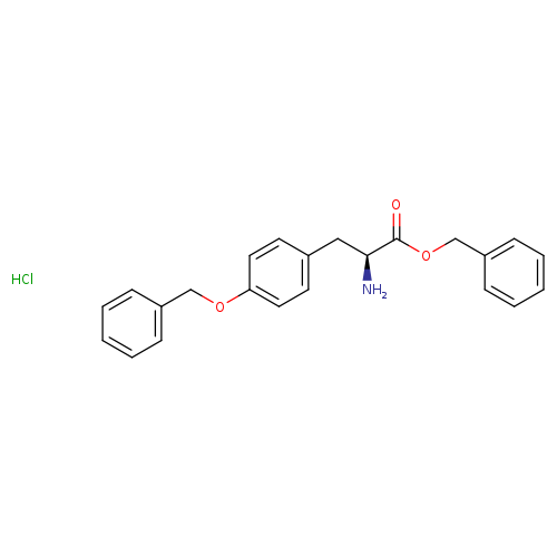 N[C@H](C(=O)OCc1ccccc1)Cc1ccc(cc1)OCc1ccccc1.Cl