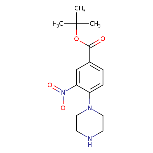 O=C(c1ccc(c(c1)[N+](=O)[O-])N1CCNCC1)OC(C)(C)C