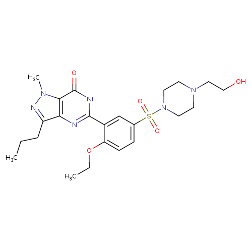 CCCc1nn(c2c1nc([nH]c2=O)c1cc(ccc1OCC)S(=O)(=O)N1CCN(CC1)CCO)C