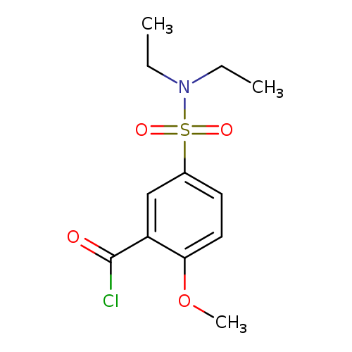 CCN(S(=O)(=O)c1ccc(c(c1)C(=O)Cl)OC)CC