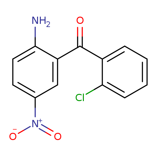 Nc1ccc(cc1C(=O)c1ccccc1Cl)[N+](=O)[O-]