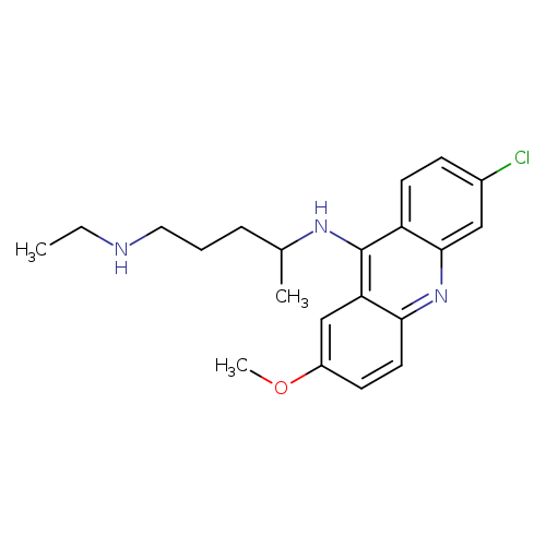 CCNCCCC(Nc1c2cc(OC)ccc2nc2c1ccc(c2)Cl)C