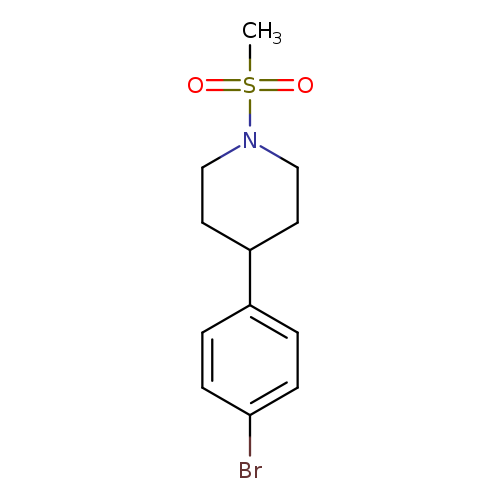 Brc1ccc(cc1)C1CCN(CC1)S(=O)(=O)C