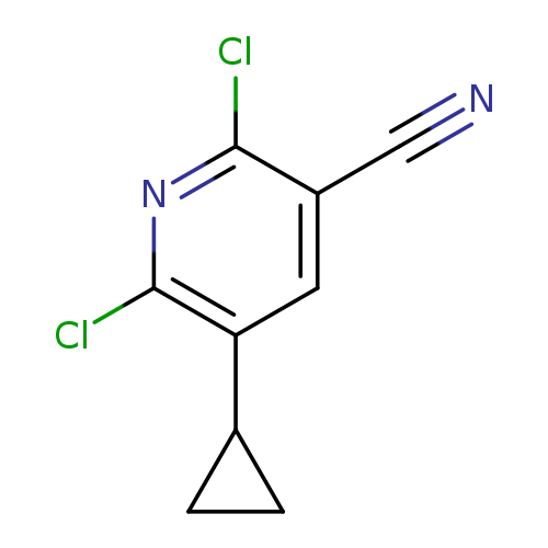 N#Cc1cc(C2CC2)c(nc1Cl)Cl
