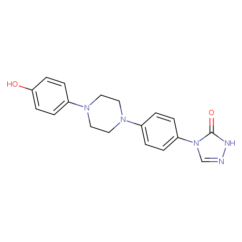 Oc1ccc(cc1)N1CCN(CC1)c1ccc(cc1)n1cn[nH]c1=O