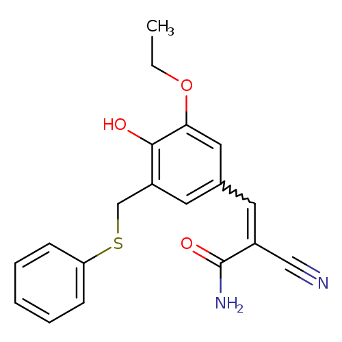 CCOc1cc(C=C(C(=O)N)C#N)cc(c1O)CSc1ccccc1