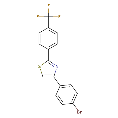 Brc1ccc(cc1)c1csc(n1)c1ccc(cc1)C(F)(F)F