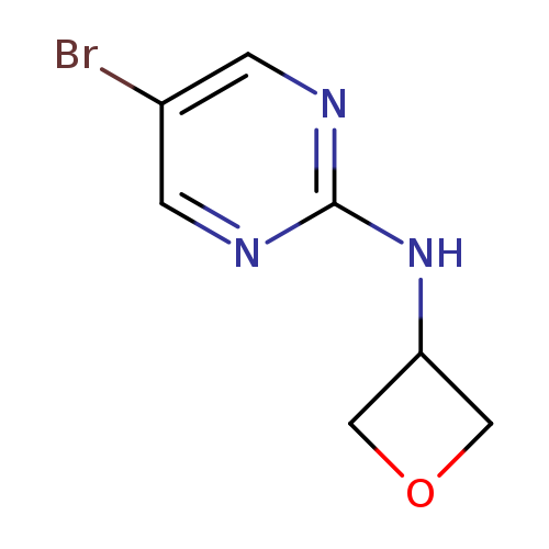 Brc1cnc(nc1)NC1COC1