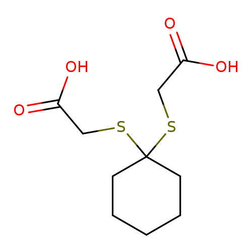 OC(=O)CSC1(SCC(=O)O)CCCCC1