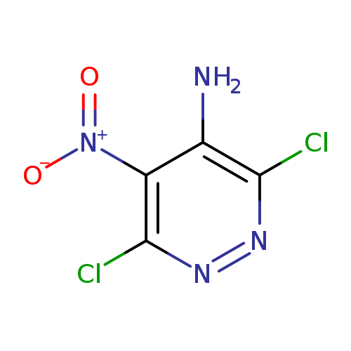 Clc1nnc(c(c1N)[N+](=O)[O-])Cl