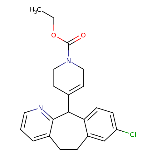 CCOC(=O)N1CCC(=CC1)C1c2ccc(cc2CCc2c1nccc2)Cl