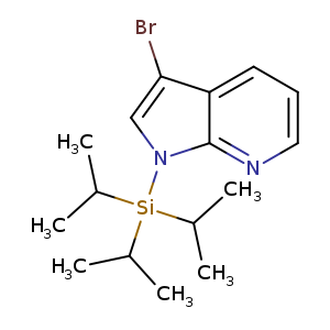 CC([Si](n1cc(c2c1nccc2)Br)(C(C)C)C(C)C)C