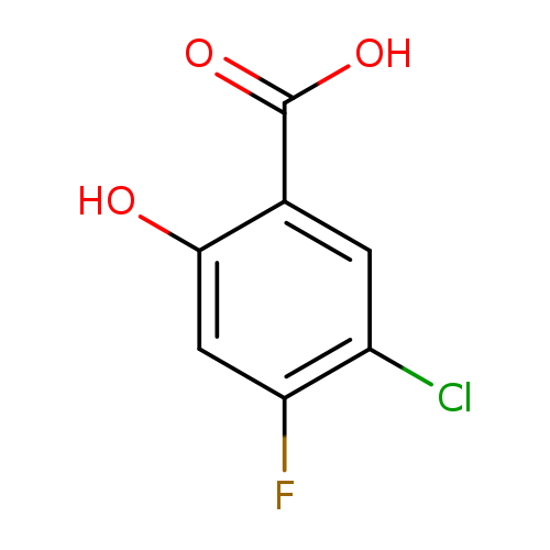 OC(=O)c1cc(Cl)c(cc1O)F