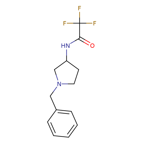 O=C(C(F)(F)F)NC1CCN(C1)Cc1ccccc1