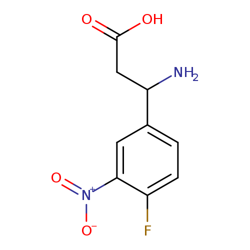 OC(=O)CC(c1ccc(c(c1)[N+](=O)[O-])F)N