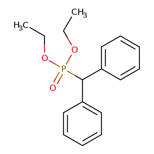 CCOP(=O)(C(c1ccccc1)c1ccccc1)OCC