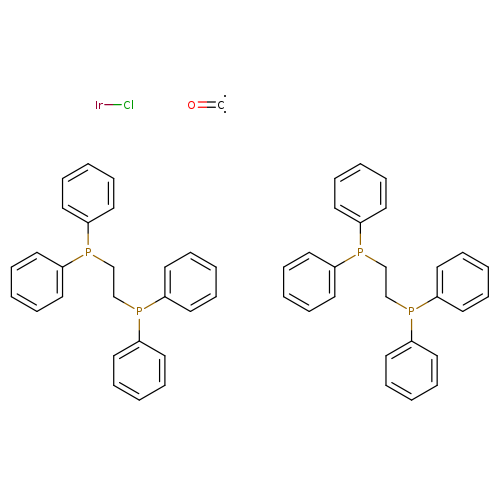 c1ccc(cc1)P(c1ccccc1)CCP(c1ccccc1)c1ccccc1.c1ccc(cc1)P(c1ccccc1)CCP(c1ccccc1)c1ccccc1.O=[C].[Ir]Cl