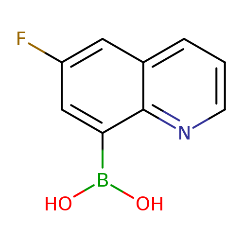 Fc1cc(B(O)O)c2c(c1)cccn2
