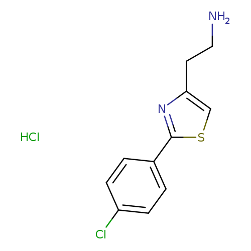NCCc1csc(n1)c1ccc(cc1)Cl.Cl