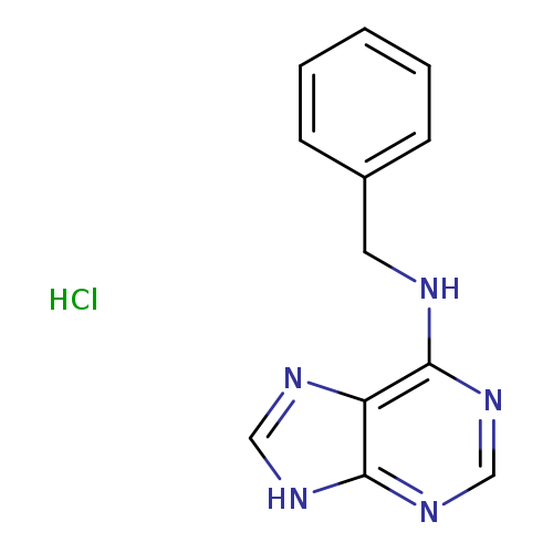 c1ccc(cc1)CNc1ncnc2c1nc[nH]2.Cl