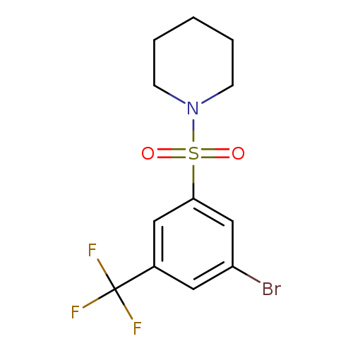 Brc1cc(cc(c1)C(F)(F)F)S(=O)(=O)N1CCCCC1