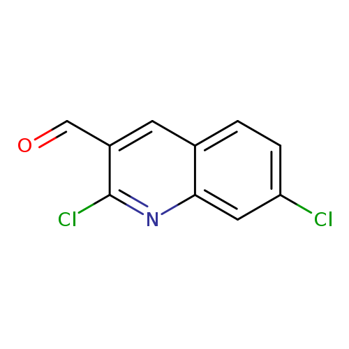 O=Cc1cc2ccc(cc2nc1Cl)Cl