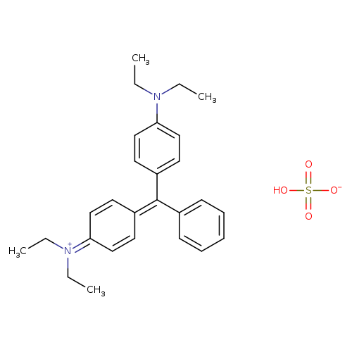 [O-]S(=O)(=O)O.CCN(c1ccc(cc1)C(=C1C=CC(=[N+](CC)CC)C=C1)c1ccccc1)CC