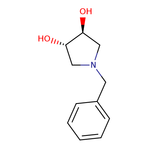 O[C@H]1CN(C[C@@H]1O)Cc1ccccc1