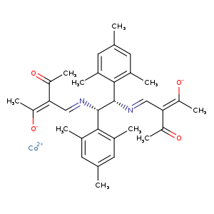 Cc1cc(C)c(c(c1)C)[C@@H]([C@H](c1c(C)cc(cc1C)C)/N=C/C(=C(/C)[O-])/C(=O)C)/N=C/C(=C(/C)[O-])/C(=O)C.[Co+2]