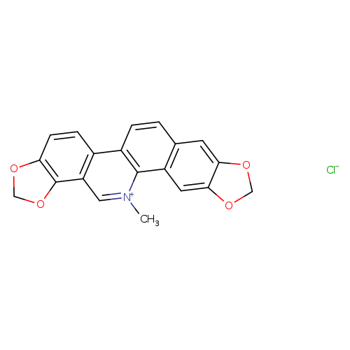 C[n+]1cc2c3OCOc3ccc2c2c1c1cc3OCOc3cc1cc2.[Cl-]
