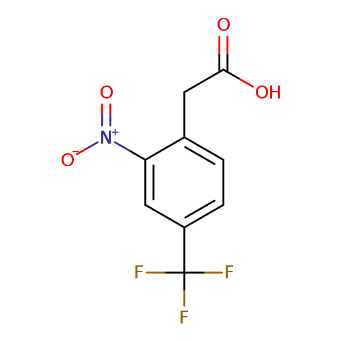 OC(=O)Cc1ccc(cc1[N+](=O)[O-])C(F)(F)F