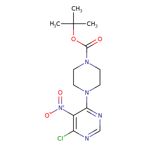 O=C(N1CCN(CC1)c1ncnc(c1[N+](=O)[O-])Cl)OC(C)(C)C