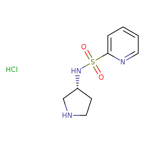 O=S(=O)(c1ccccn1)N[C@H]1CNCC1.Cl