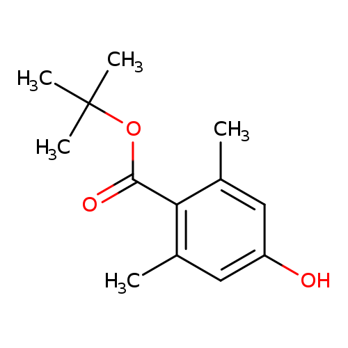 O=C(c1c(C)cc(cc1C)O)OC(C)(C)C