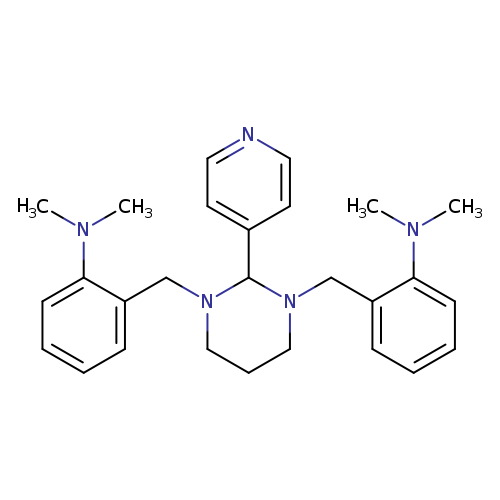 CN(c1ccccc1CN1CCCN(C1c1ccncc1)Cc1ccccc1N(C)C)C