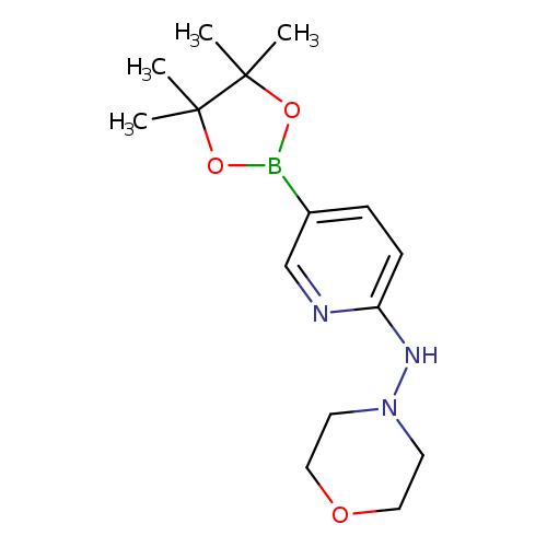 CC1(C)OB(OC1(C)C)c1ccc(nc1)NN1CCOCC1