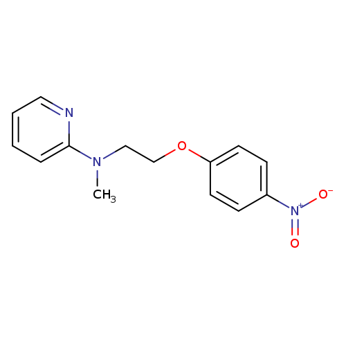 CN(c1ccccn1)CCOc1ccc(cc1)[N+](=O)[O-]