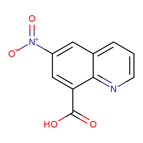 OC(=O)c1cc(cc2c1nccc2)[N+](=O)[O-]