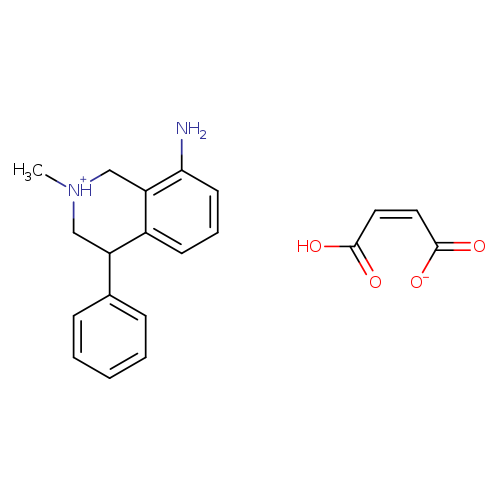 C[NH+]1CC(c2ccccc2)c2c(C1)c(N)ccc2.[O-]C(=O)/C=C\C(=O)O