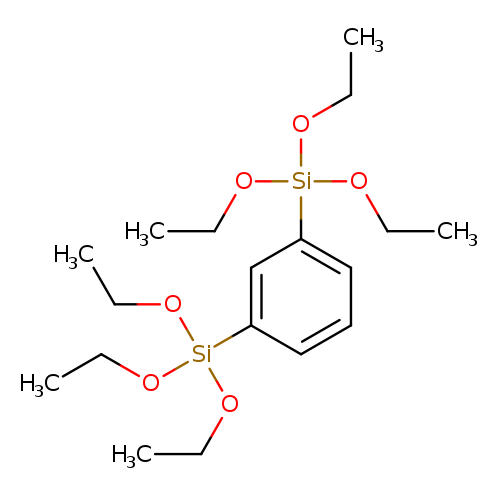CCO[Si](c1cccc(c1)[Si](OCC)(OCC)OCC)(OCC)OCC