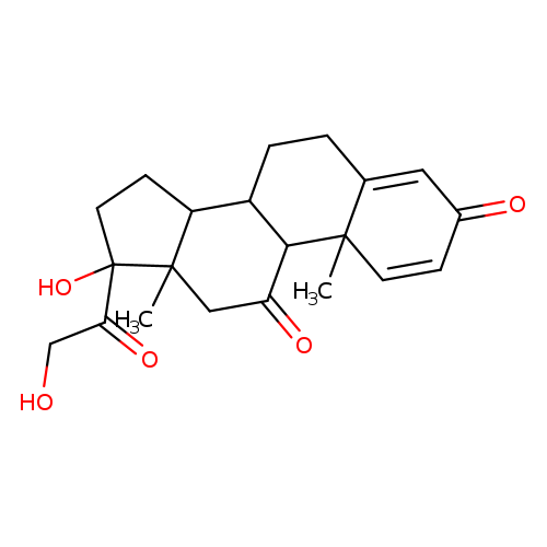 OCC(=O)C1(O)CCC2C1(C)CC(=O)C1C2CCC2=CC(=O)C=CC12C
