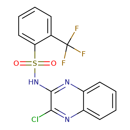 Clc1nc2ccccc2nc1NS(=O)(=O)c1ccccc1C(F)(F)F